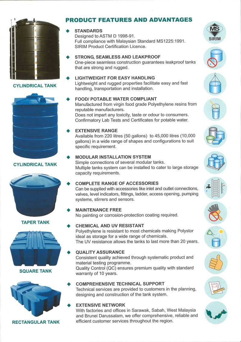 R450cs 10000 Gal 45000 Ltr Water Tank Big Polystor Cylindrical Black