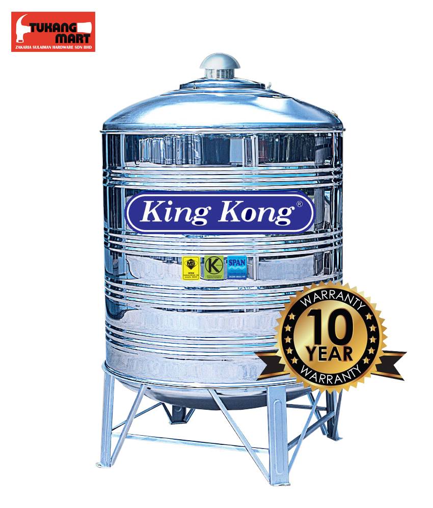 Hr50 500l 110gal King Kong S Steel Water Tank With Stand Tangki Air